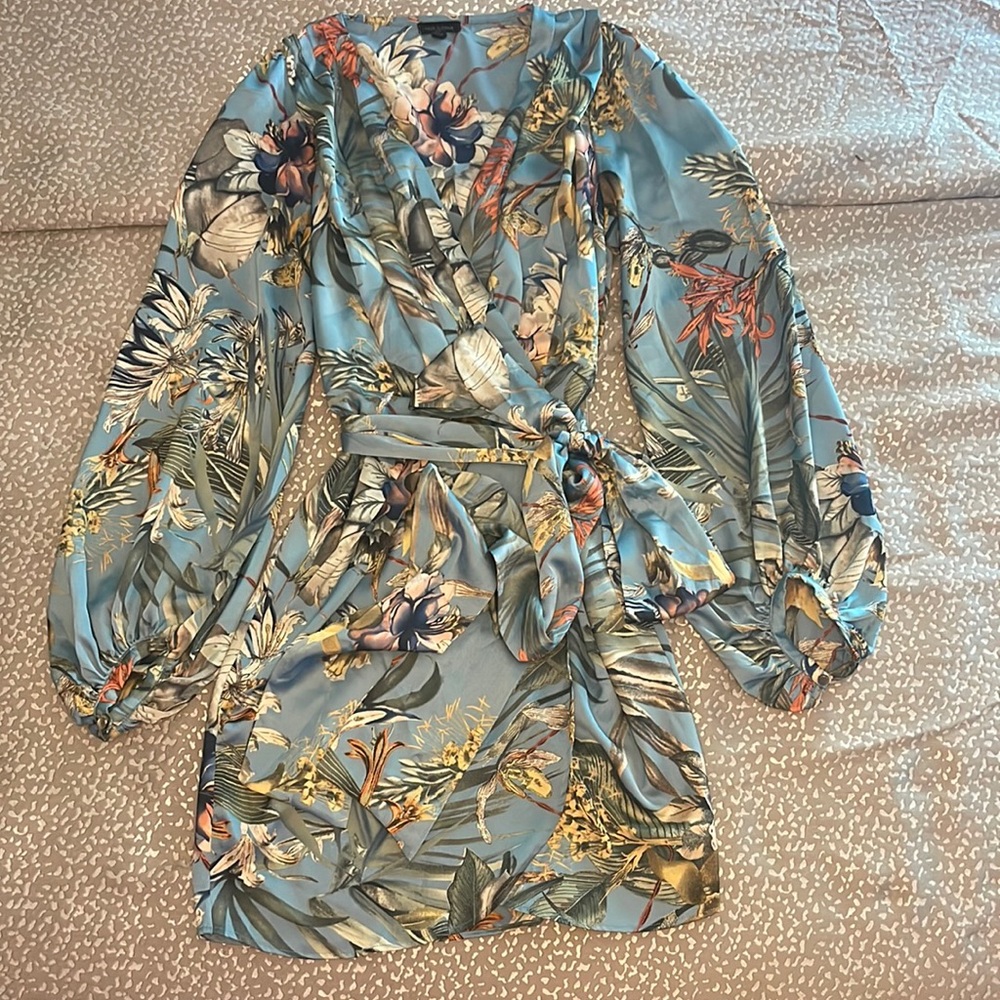 Wrap satin dress